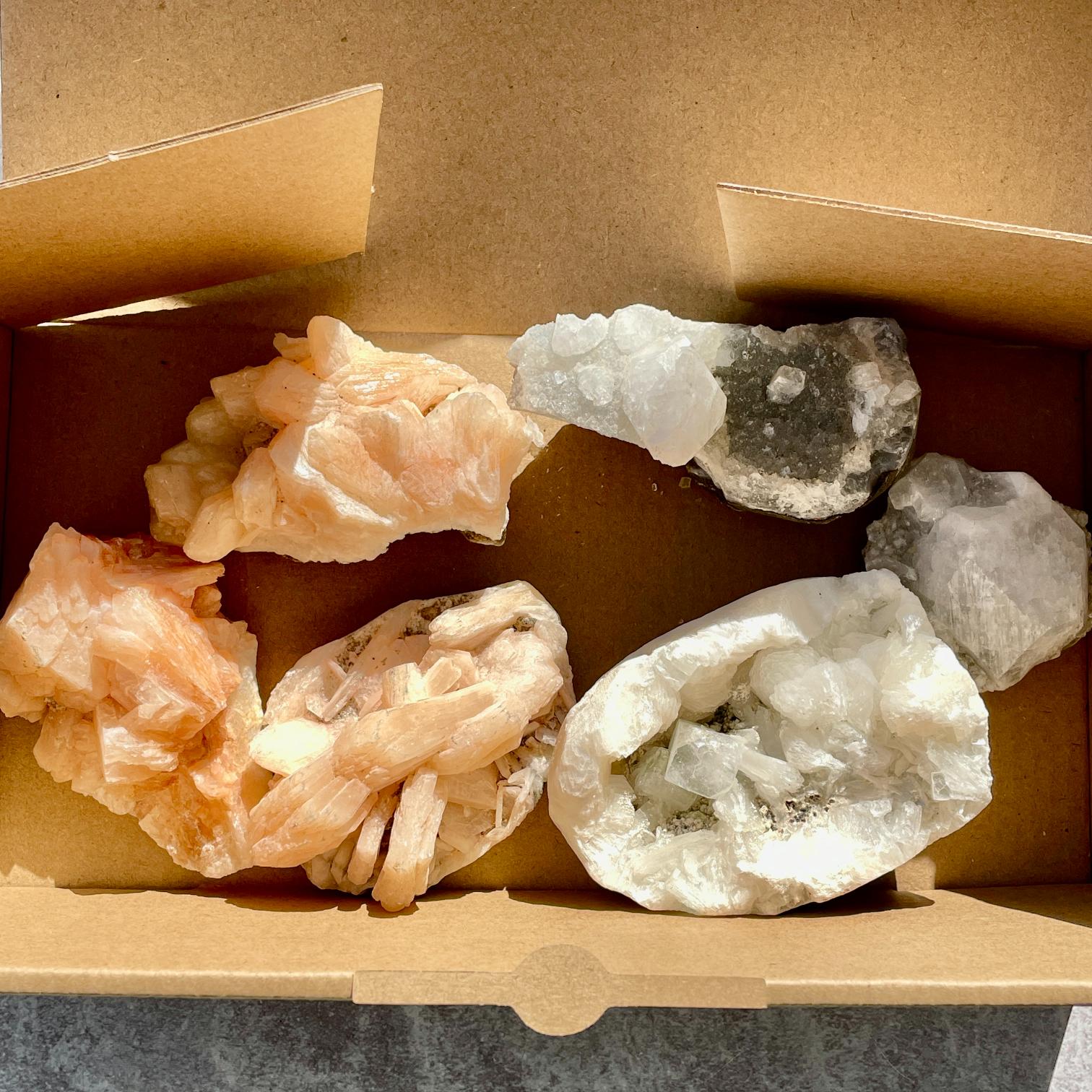 Apophyllite Cluster Box 10 Apophyllite Cluster Box 10